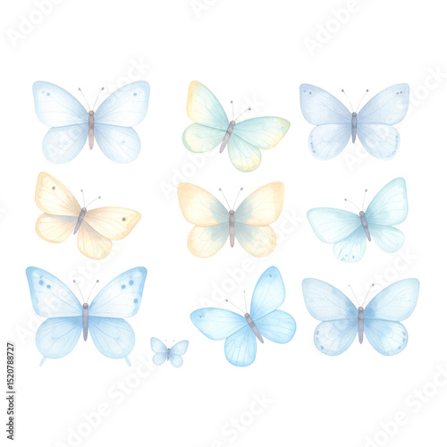 Wallpaper Mural A vibrant collection of colorful butterflies, perfect for seamless summer nature and insect designs Torontodigital.ca