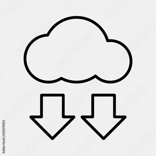 Icon low emission. Renewable energy elements. Icon in line style.