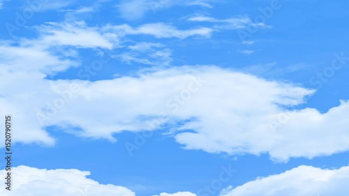 Timelapse of beautiful blue sky with clouds background, Beautiful cloud space weather beautiful blue sky background.Nice weather,clear blue sky with plain white cloud with 4k resolution.