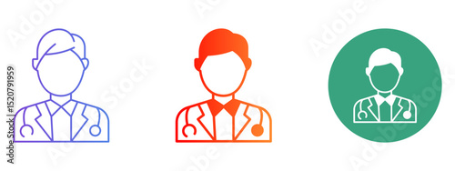 Doctor Glyph and Gradient Styles with Colorful Background