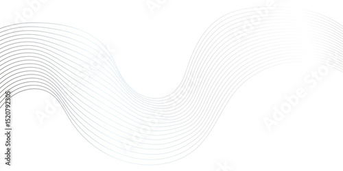 Abstract white and gray wave line futuristic technology flowing particles. modern curved wave smooth stripe seamless pattern. digital frequency track equalizer. stylized wave line art background.