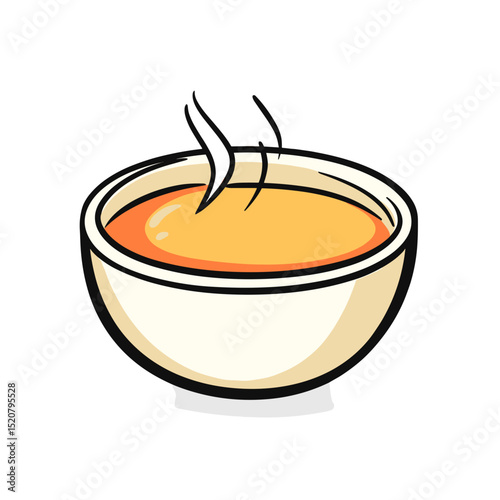 Delicious steaming bowl of soup, perfect for comfort food and culinary presentations