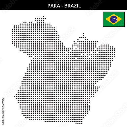 Medium dots map of para in Brazil