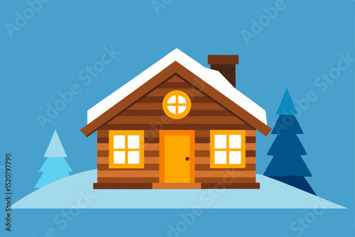 house in the snow