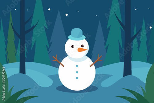 snowman with a broom