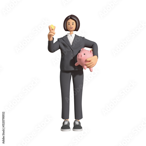 Businessman in suit pointing, symbolizing corporate success and team support in the office