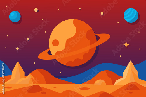 mars surface  alien planet landscape  space game