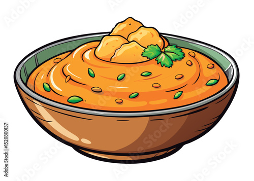 Delicious curry in a bowl.