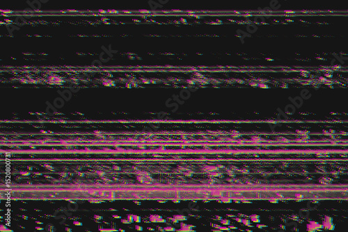 Glitch Interference on a Television Screen