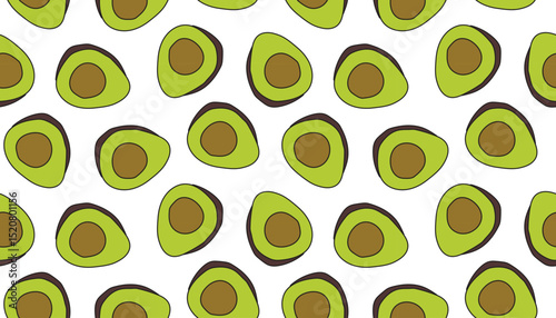 avocado vector repeated pattern, seamless pattern design