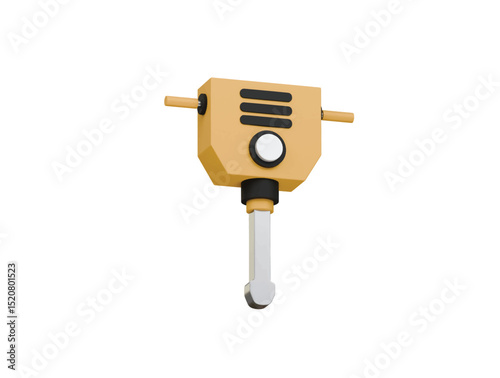 jack hammer icon 3d illustration render