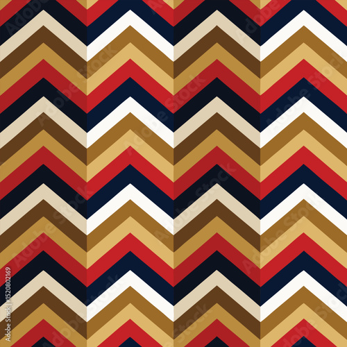 Pattern seamless chevron abstract wave background stripe gold luxury color and line. Geometric line vector. Christmas background.

