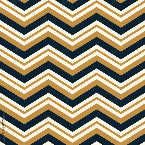 Pattern seamless chevron abstract wave background stripe gold luxury color and line. Geometric line vector. Christmas background.
