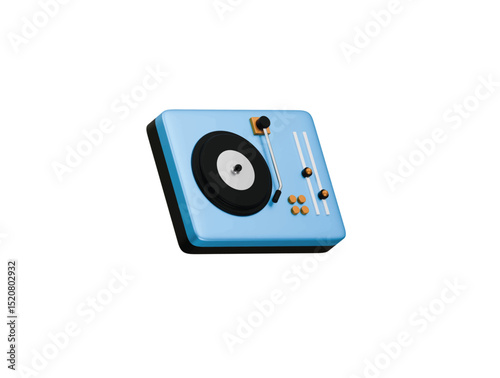 turntable icon 3d illustration render