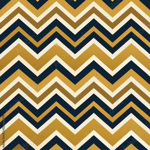 Pattern seamless chevron abstract wave background stripe gold luxury color and line. Geometric line vector. Christmas background.
