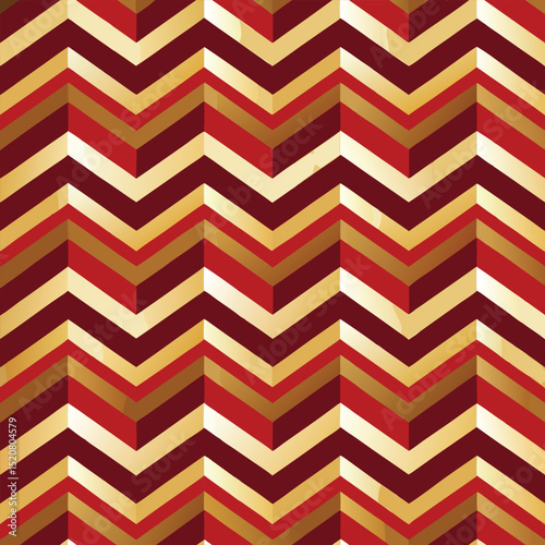Pattern seamless chevron abstract wave background stripe gold luxury color and line. Geometric line vector. Christmas background.
