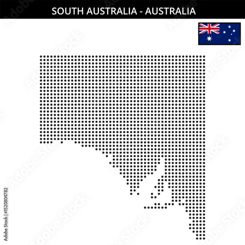 Medium dots map of South-Australia in Australia