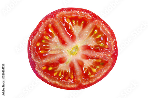 Wallpaper Mural Slice of red tomato isolated on transparent background, showcasing vibrant color Torontodigital.ca