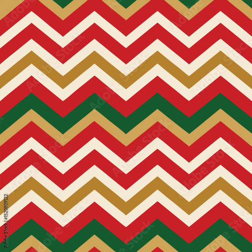 Pattern seamless chevron abstract wave background stripe gold luxury color and line. Geometric line vector. Christmas background.

