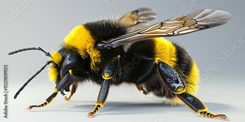 Magnificent Bumblebee Close-Up Photography of a Fuzzy Bee