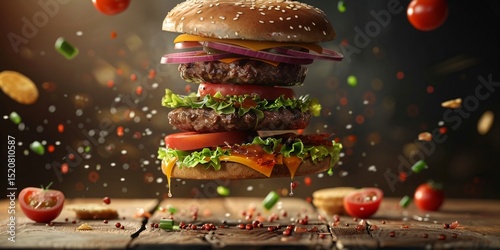 Juicy Double Cheeseburger A Tempting Culinary Delight
