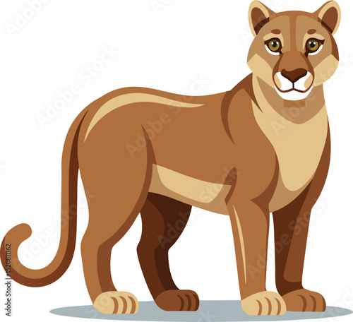 Mountain Lion Vector Illustration