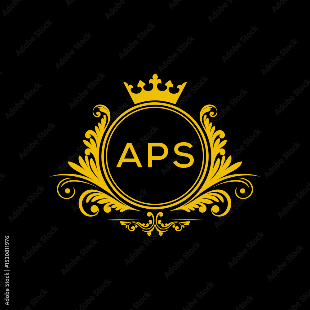Fototapeta premium Initial APS Letter Linked Logo for business and company identity. Modern APS Letter Logo Vector Template with modern trendy golden logo. 