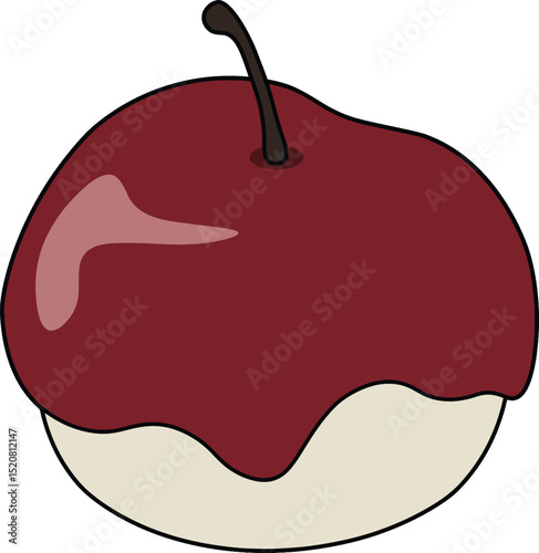 illustration of red apple