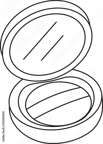 vector illustration of compact powder for make up