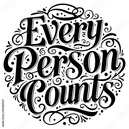 Motivational quote design with no demographic details in a decorative font/setting. Text display on white background.