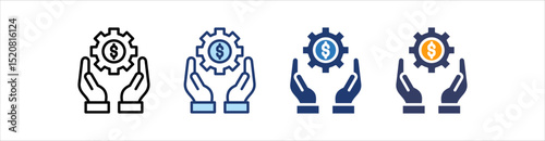 Money Management Icon Set Multiple Style Collection