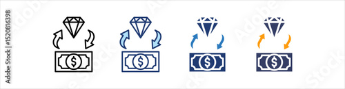 Exchange Icon Set Multiple Style Collection