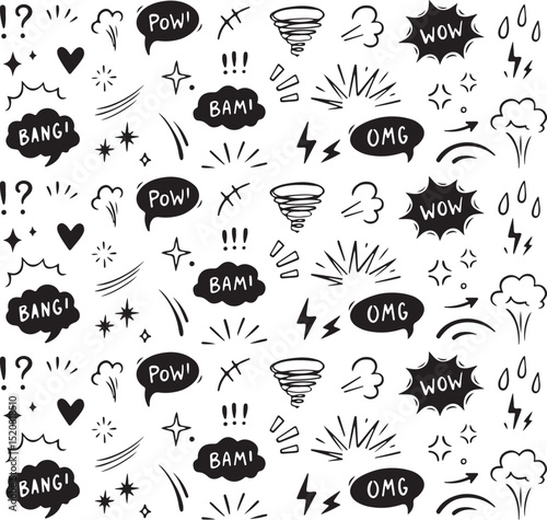 comic, comics, seamless, pattern, background, vector, illustration, pop art, texture, design, graphic, 