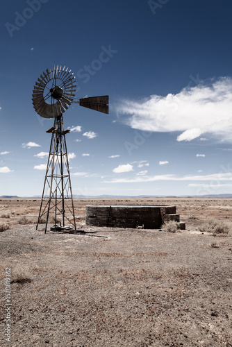 windmill in the Karoo stands as a timeless sentinel 