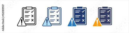 Risk Icon Set Multiple Style Collection
