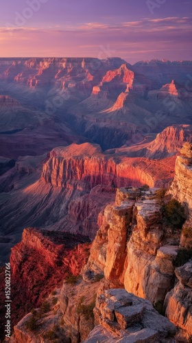 Sunrise over Mesa Arch, glowing light spilling through the arch onto canyon cliffs below