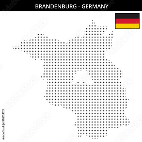 Small dots map of brandenburg in Germany