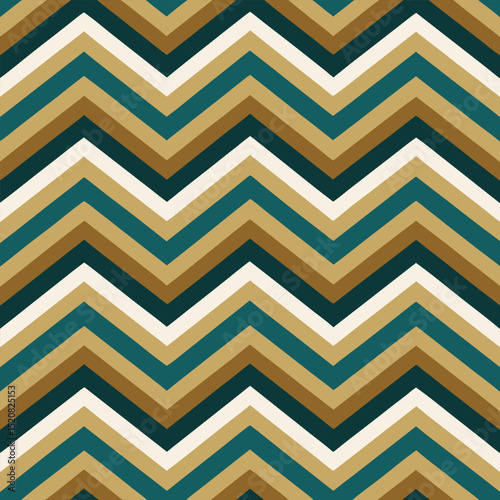 Pattern seamless chevron abstract wave background stripe gold luxury color and line. Geometric line vector. Christmas background.
