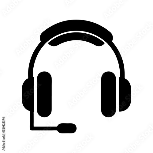 Headphones with Microphone Icon