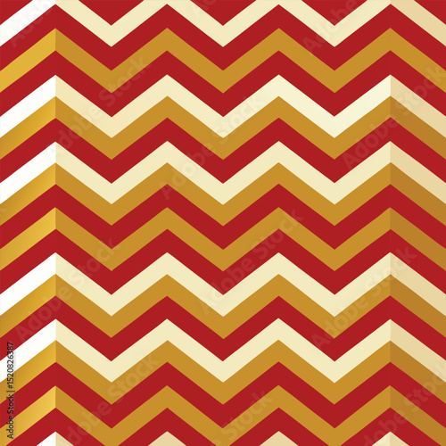 Pattern seamless chevron abstract wave background stripe gold luxury color and line. Geometric line vector. Christmas background.
