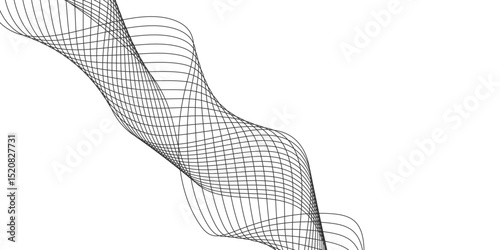 Abstract black background with a glowing abstract waves. Abstract wave element for design. Digital frequency track equalizer, Futuristic background design. Long exposure, Light painting photography.