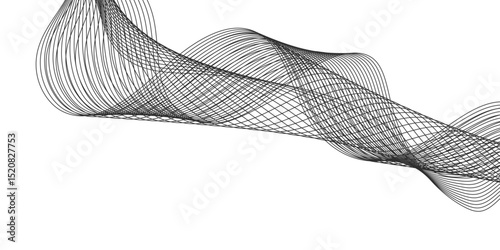 Abstract black background with a glowing abstract waves. Abstract wave element for design. Digital frequency track equalizer, Futuristic background design. Long exposure, Light painting photography.