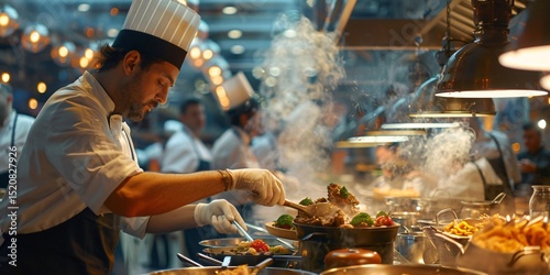 Culinary Artistry A Chef's Passion in a Bustling Kitchen