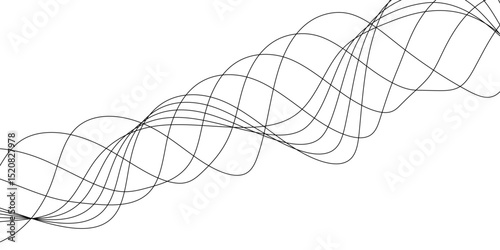 Abstract black background with a glowing abstract waves. Abstract wave element for design. Digital frequency track equalizer, Futuristic background design. Long exposure, Light painting photography.