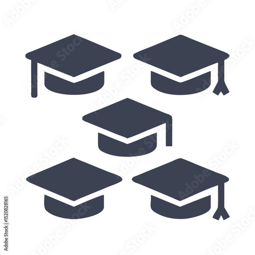 A graduation cap and diploma icon signifies academic success, symbolizing the culmination of university education and achievement