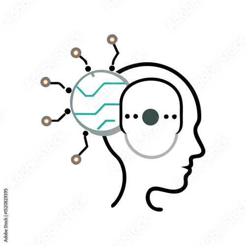 Side profile head with tech nodes and circuit connections