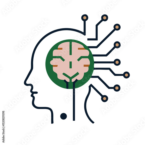 Side head with brain processor and external circuit nodes