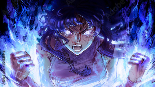 Fotografia A fierce anime-style girl