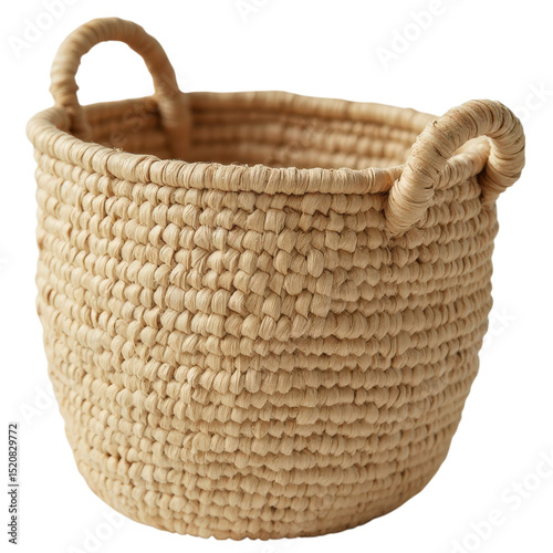 wicker basket isolated on white