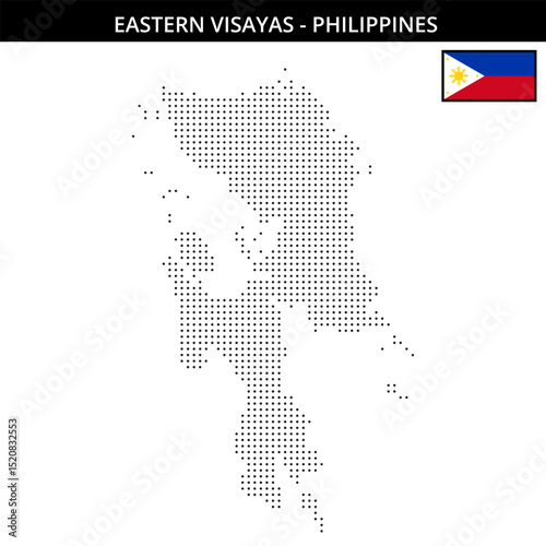 Small dots map of eastern-visayas in Philippines